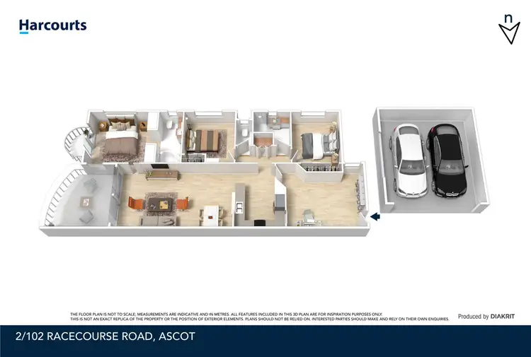 Floorplan of Homely unit listing, 2/102 Racecourse Road, Ascot QLD 4007
