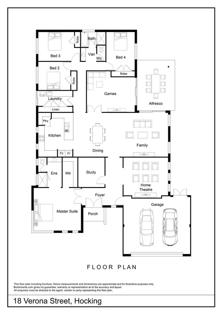 Floorplan of Homely house listing, 18 Verona Street, Hocking WA 6065