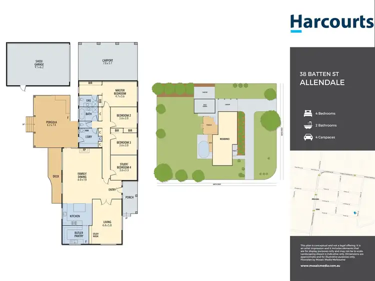 Floorplan of Homely house listing, 38 Batten Street, Allendale VIC 3364