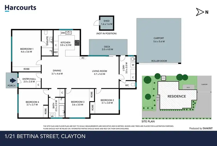 Floorplan of Homely unit listing, 1/21 Bettina Street, Clayton VIC 3168