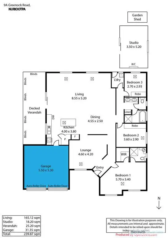Floorplan of Homely house listing, 9.A Greenock Road, Nuriootpa SA 5355