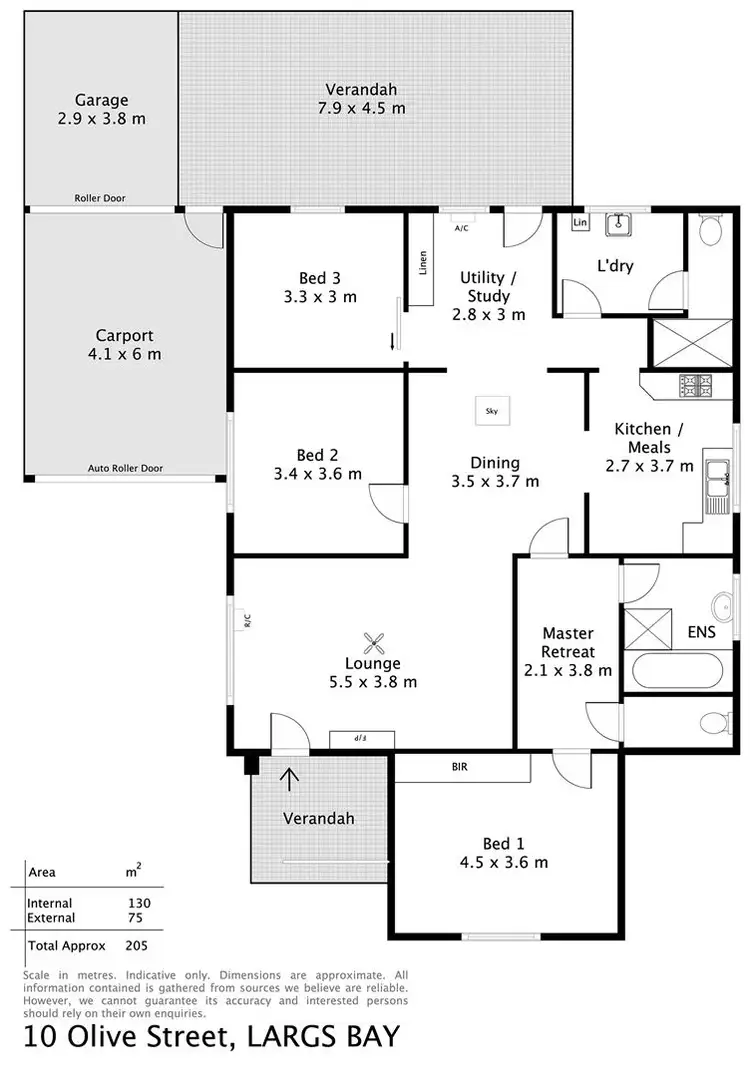 Floorplan of Homely house listing, 10 Olive Street, Largs Bay SA 5016