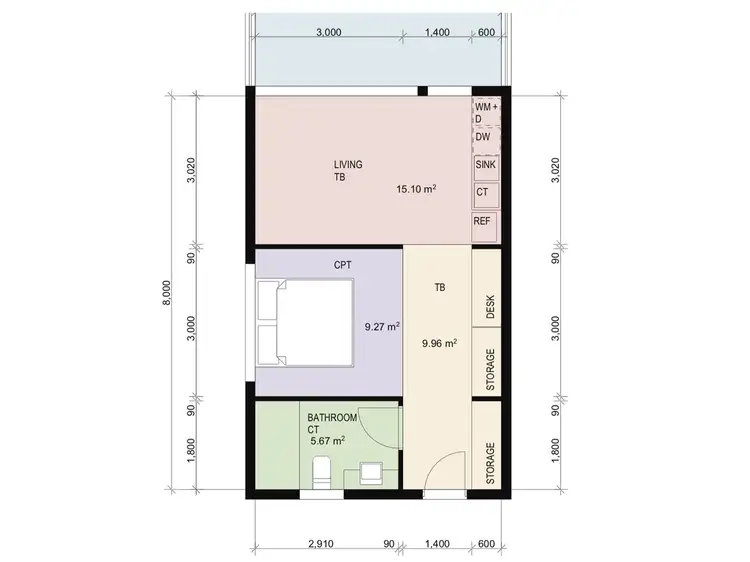Floorplan of Homely unit listing, 64/4 Highfields Circuit, Port Macquarie NSW 2444