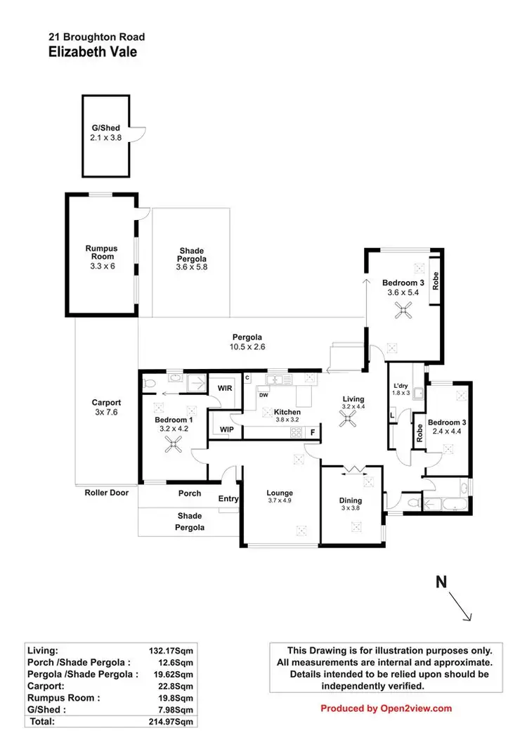Floorplan of Homely house listing, 21 Broughton Road, Elizabeth Vale SA 5112