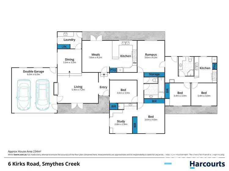 Floorplan of Homely house listing, 6 Kirks Road, Smythes Creek VIC 3351