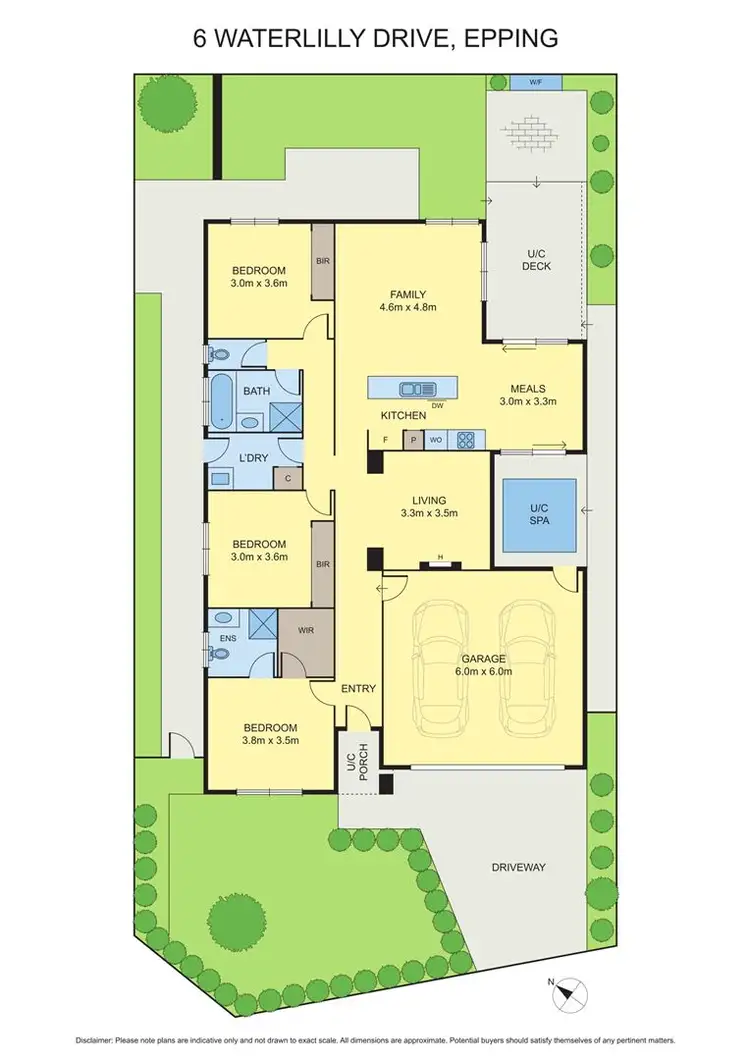 Floorplan of Homely house listing, 6 Waterlily Drive, Epping VIC 3076