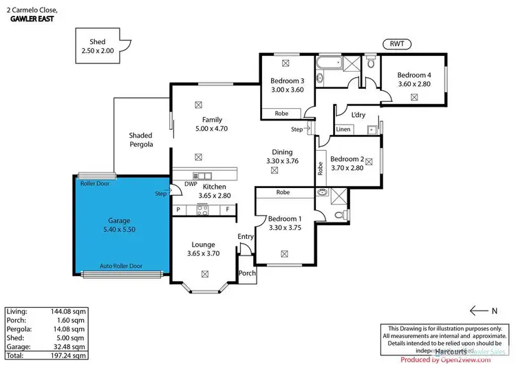 Floorplan of Homely house listing, 2 Carmelo Close, Gawler East SA 5118