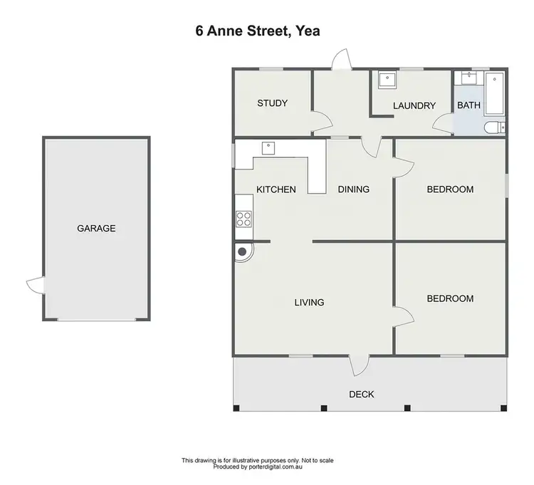 Floorplan of Homely house listing, 6 Anne Street, Yea VIC 3717