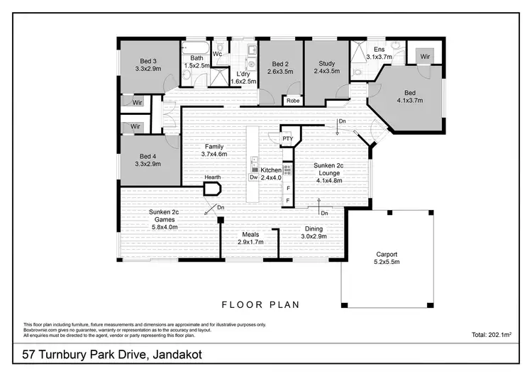 Floorplan of Homely house listing, 57 Turnbury Park Drive, Jandakot WA 6164