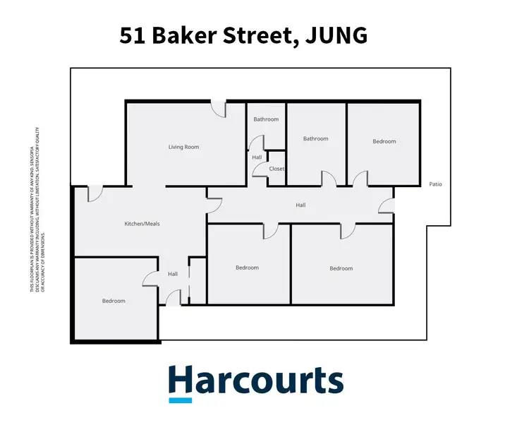 Floorplan of Homely house listing, 51 Baker Street, Jung VIC 3401