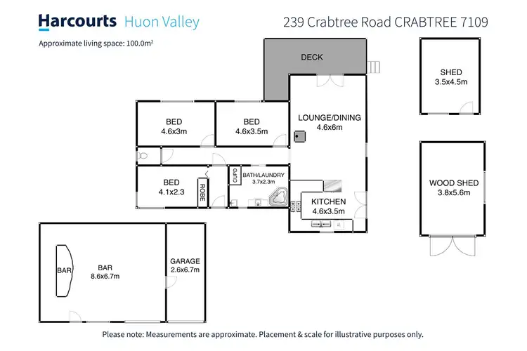 Floorplan of Homely house listing, 239 Crabtree Road, Crabtree TAS 7109