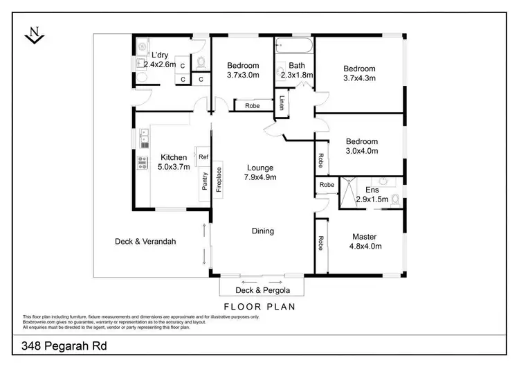 Floorplan of Homely house listing, 348 Pegarah Road, Pegarah TAS 7256