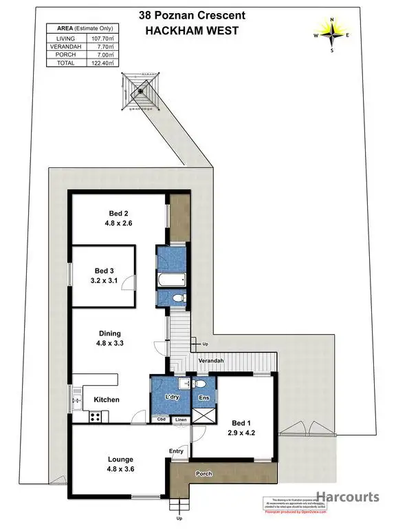 Floorplan of Homely house listing, 38 Poznan Crescent, Hackham West SA 5163