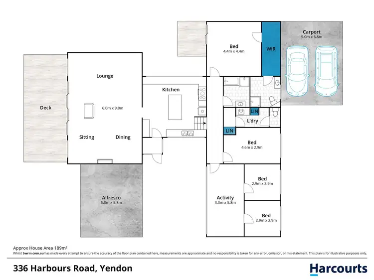 Floorplan of Homely house listing, 336 Harbours Road, Yendon VIC 3352