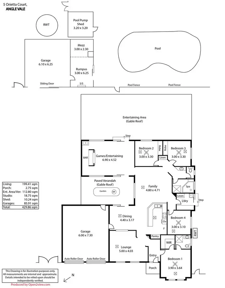 Floorplan of Homely house listing, 5 Orietta Court, Angle Vale SA 5117