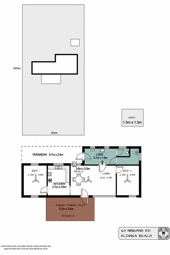 Floorplan of Homely house listing, 69 Ningana Road, Aldinga Beach SA 5173