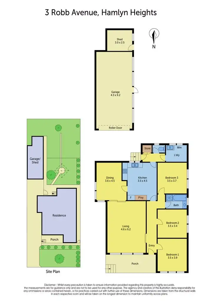 Floorplan of Homely house listing, 3 Robb Avenue, Hamlyn Heights VIC 3215