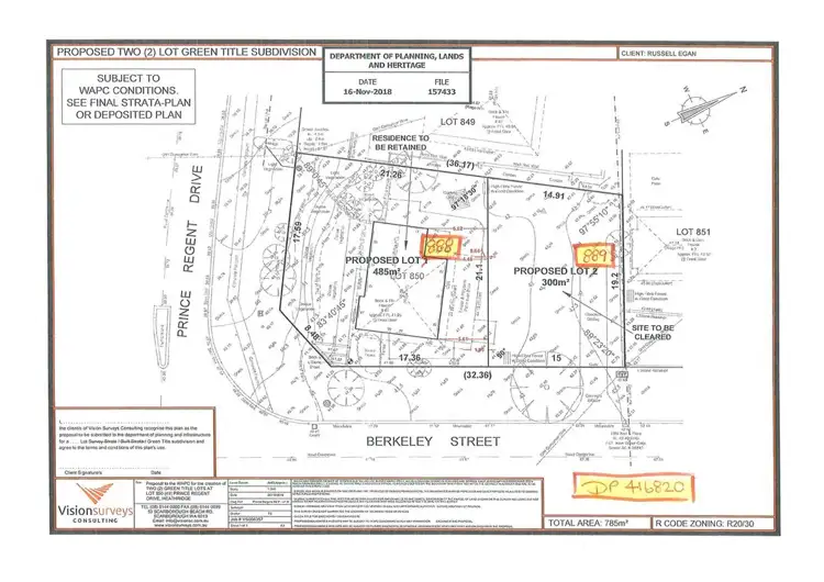 Floorplan of Homely land listing, Prop Lot/889/49 Prince Regent Drive, Heathridge WA 6027