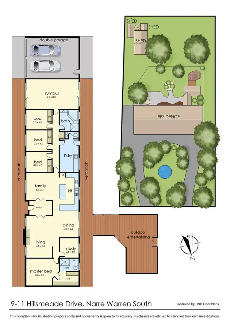 Floorplan of Homely house listing, 9-11 Hillsmeade Drive, Narre Warren South VIC 3805