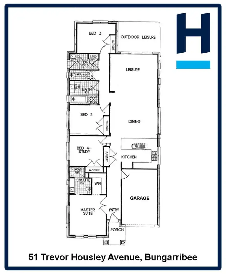 Floorplan of Homely house listing, 51 Trevor Housley Avenue, Bungarribee NSW 2767