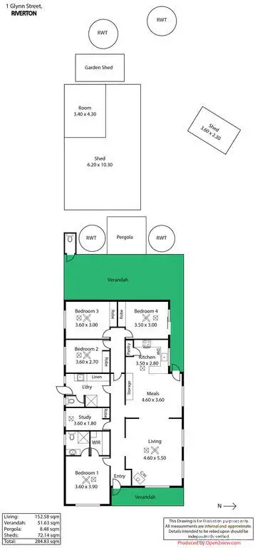 Floorplan of Homely house listing, 1 Glynn Street, Riverton SA 5412