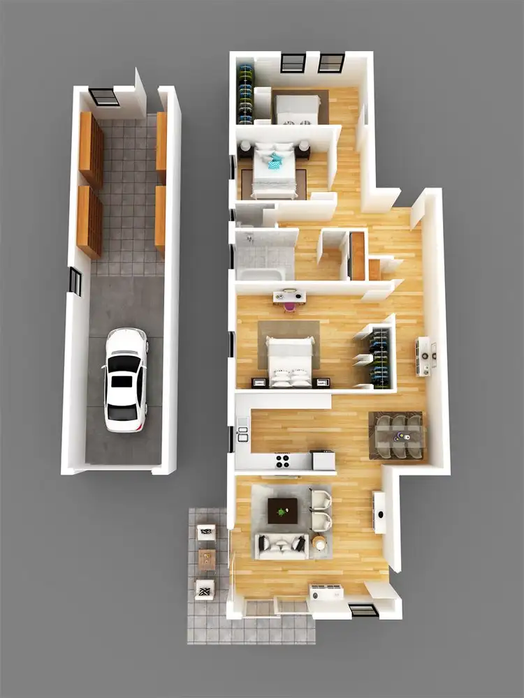 Floorplan of Homely unit listing, 1/268 Cavendish Road, Coorparoo QLD 4151