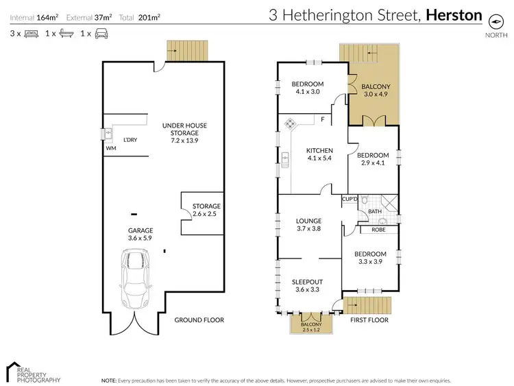 Floorplan of Homely house listing, 3 Hetherington St, Herston QLD 4006