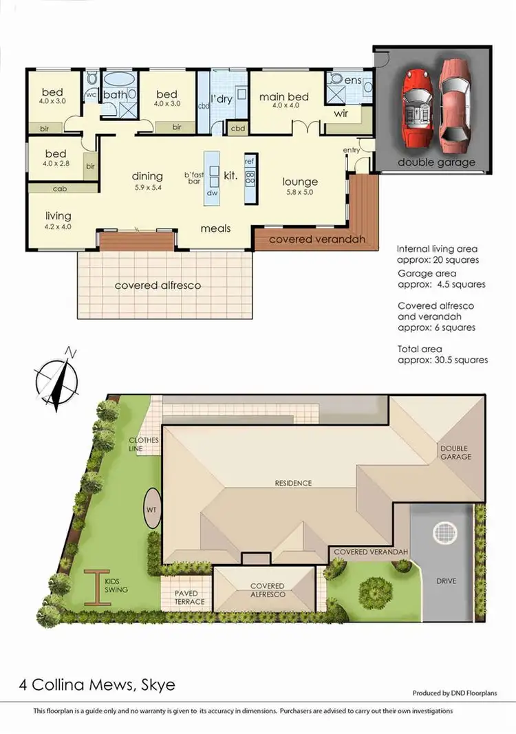 Floorplan of Homely house listing, 4 Collina Mews, Skye VIC 3977
