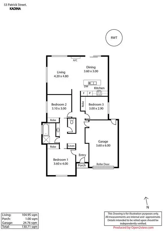 Floorplan of Homely house listing, 53 Patrick Street, Kadina SA 5554