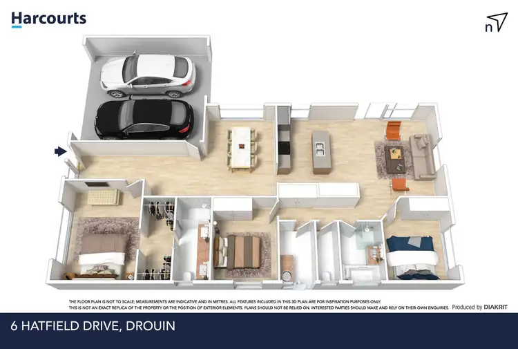 Floorplan of Homely house listing, 6 Hatfield Drive, Drouin VIC 3818