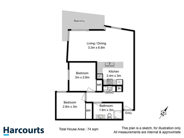 Floorplan of Homely apartment listing, 19/166 Bathurst Street, Hobart TAS 7000