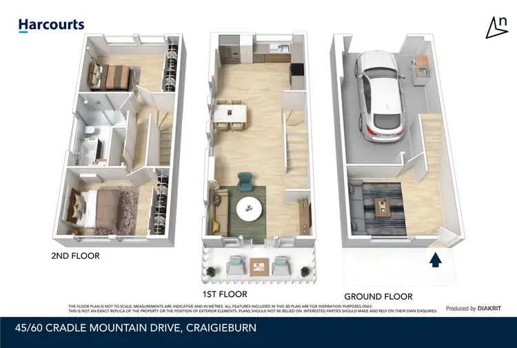 Floorplan of Homely townhouse listing, 45/60 Cradle Mountain Drive, Craigieburn VIC 3064