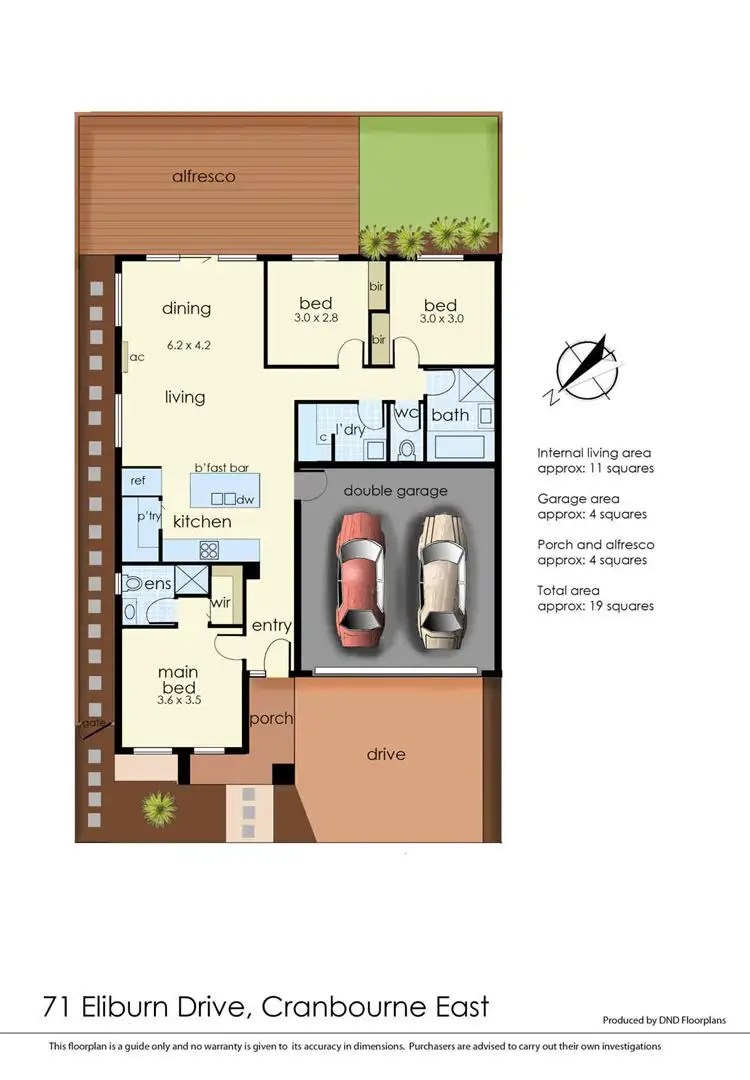 Floorplan of Homely house listing, 71 Eliburn Drive, Cranbourne East VIC 3977