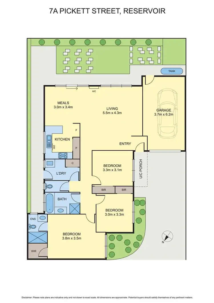 Floorplan of Homely unit listing, 7A Pickett Street, Reservoir VIC 3073