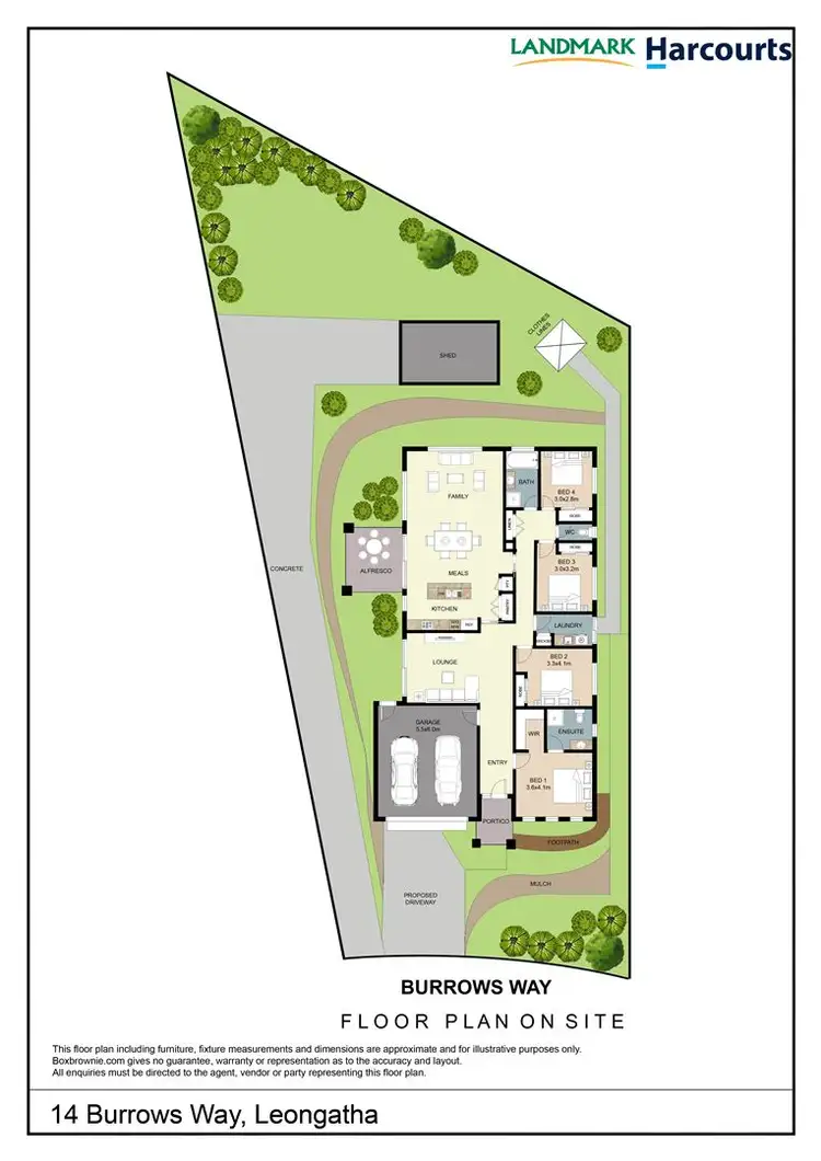 Floorplan of Homely house listing, 14 Burrows Way, Leongatha VIC 3953