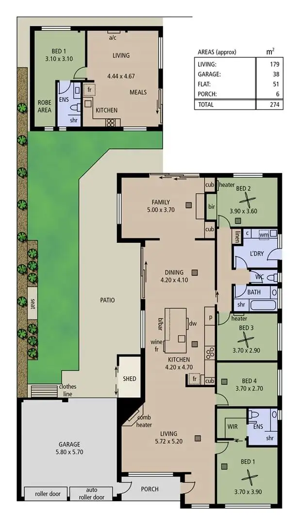 Floorplan of Homely house listing, 5 Flora Court, Flagstaff Hill SA 5159