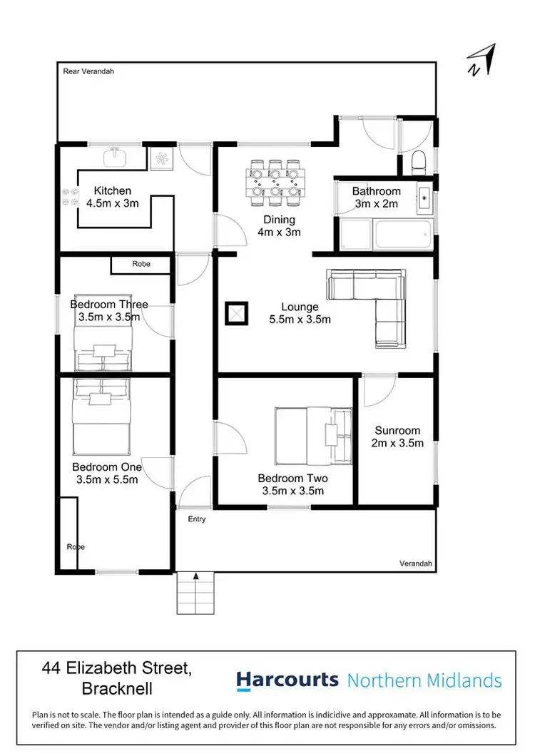 Floorplan of Homely house listing, 44 Elizabeth Street, Bracknell TAS 7302