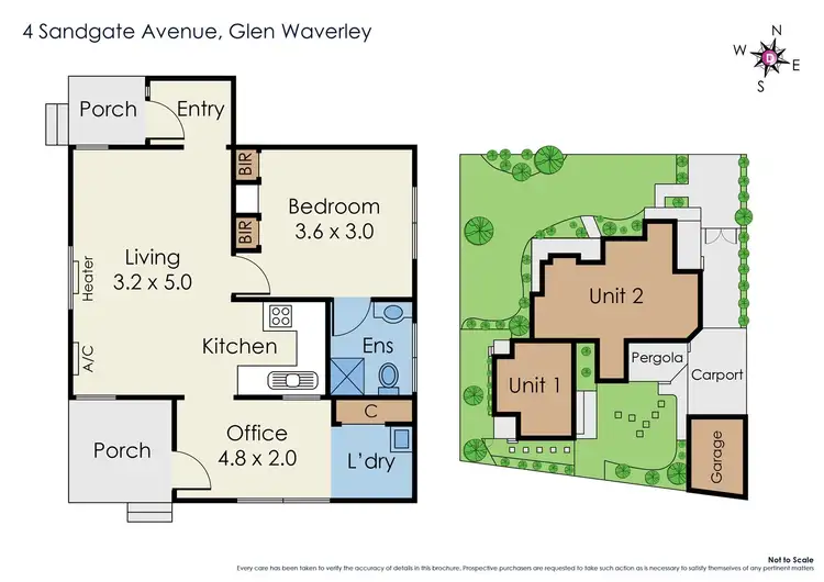 Floorplan of Homely unit listing, 1 & 2/4 Sandgate Avenue, Glen Waverley VIC 3150