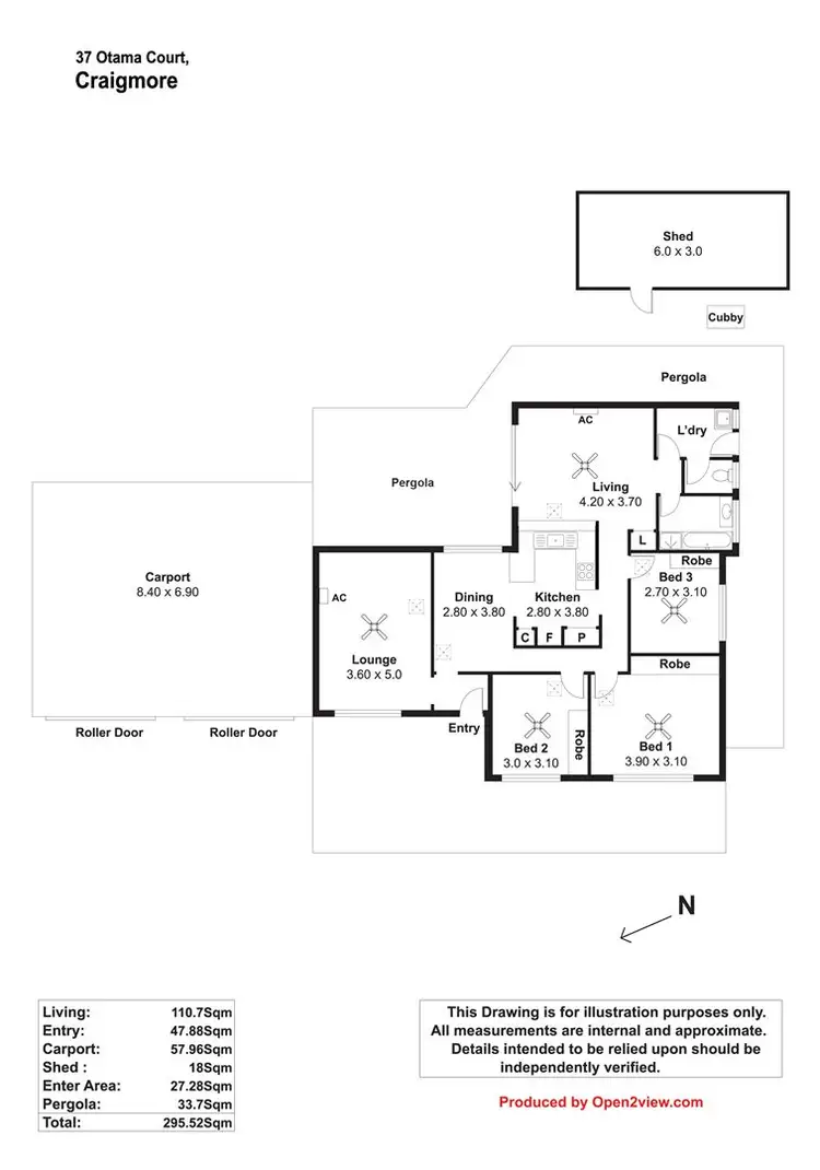 Floorplan of Homely house listing, 37 Otama Court, Craigmore SA 5114