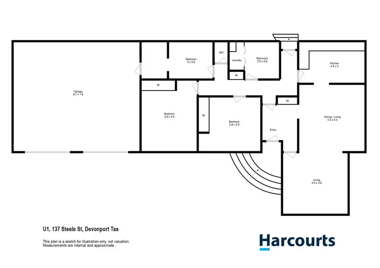 Floorplan of Homely house listing, 1/137 Steele Street, Devonport TAS 7310