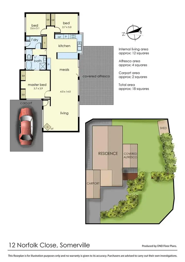 Floorplan of Homely house listing, 12 Norfolk Close, Somerville VIC 3912