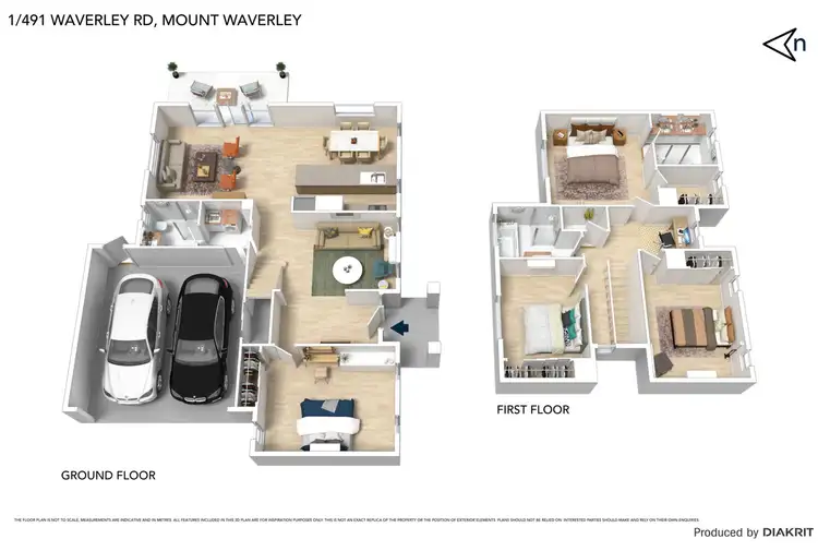 Floorplan of Homely townhouse listing, 1/491 Waverley Road, Mount Waverley VIC 3149