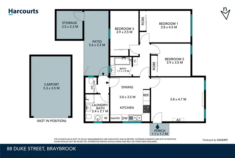 Floorplan of Homely house listing, 88 Duke Street, Braybrook VIC 3019
