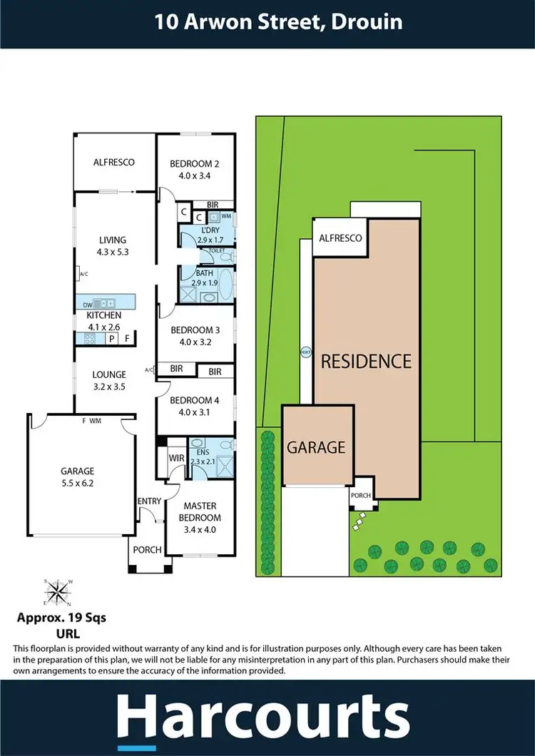 Floorplan of Homely house listing, 10 Arwon Street, Drouin VIC 3818