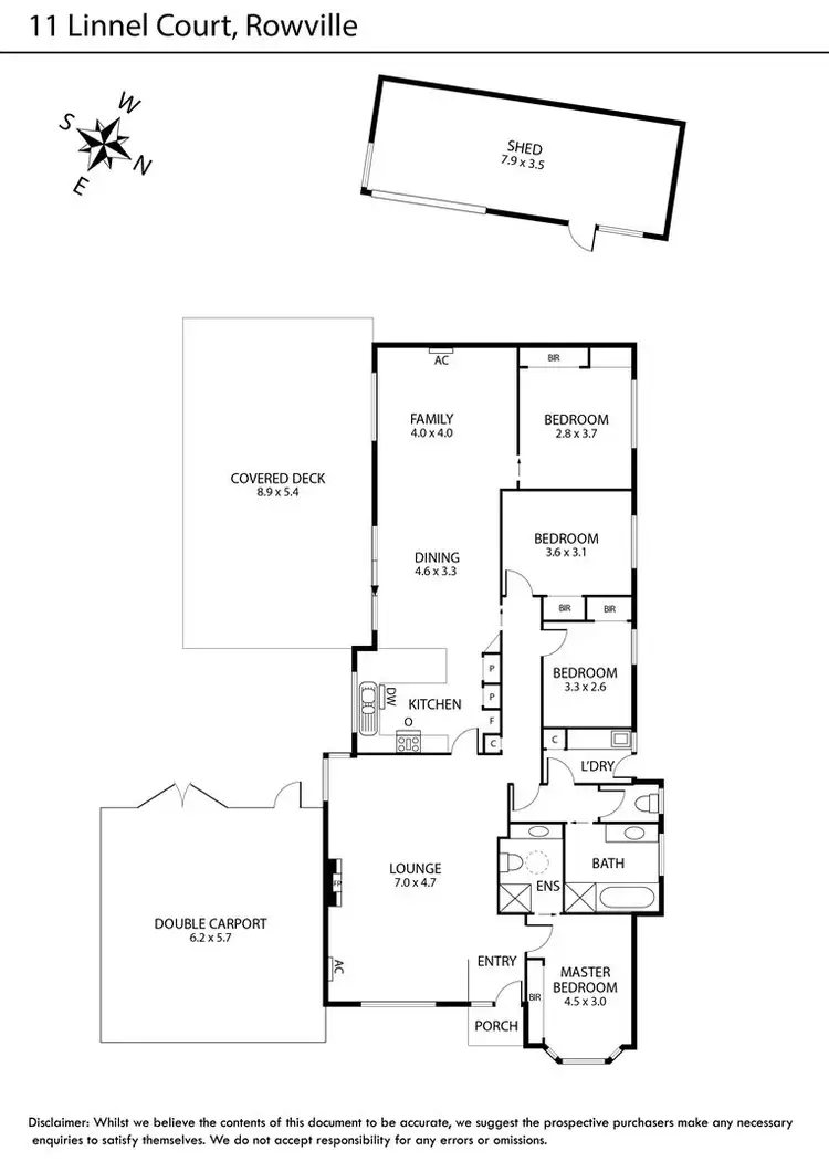 Floorplan of Homely house listing, 11 Linnel Court, Rowville VIC 3178