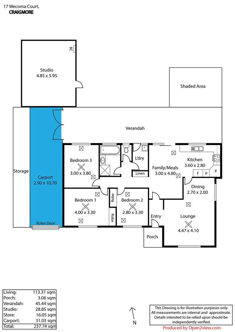 Floorplan of Homely house listing, 17 Wecoma Court, Craigmore SA 5114