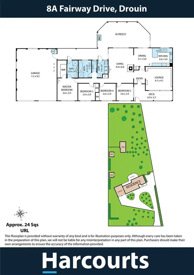 Floorplan of Homely house listing, 8A Fairway Drive, Drouin VIC 3818