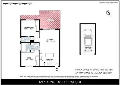 Floorplan of Homely unit listing, 6/17 Lyon Street, Moorooka QLD