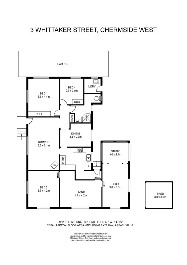 Floorplan of Homely house listing, 3 Whittaker Street, Chermside West QLD 4032
