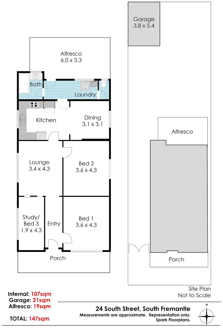 Floorplan of Homely house listing, 24 South Street, Fremantle WA 6160